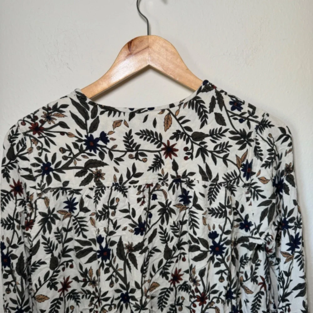 AG Blouse Women's SM Multicolor Floral Western Classic Peasant - Picture 5 of 5